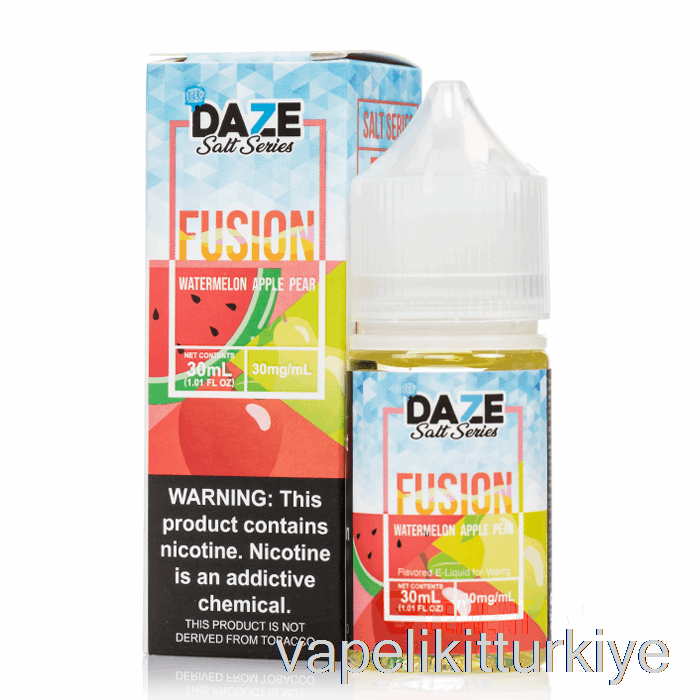 Vape Pen Vape Mate Buzlu Karpuz Elma Armut - 7 Daze Füzyon Tuzu - 30ml 50mg